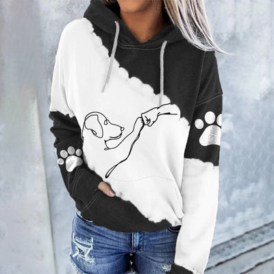 Trendy, lässiger Hoodie mit digitalem Druck