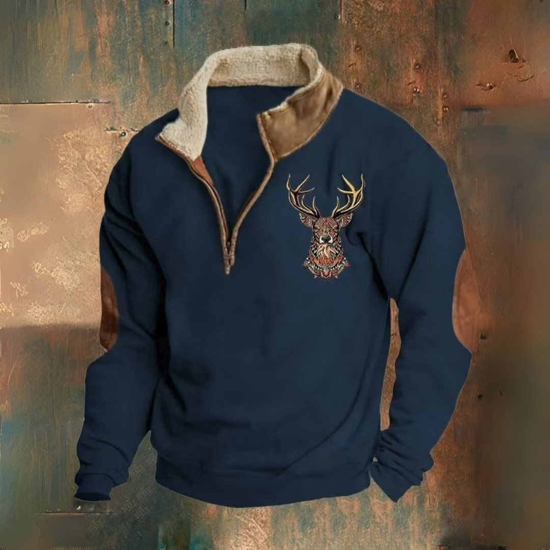 Laurent | Pullover mit halbem Reißverschluss