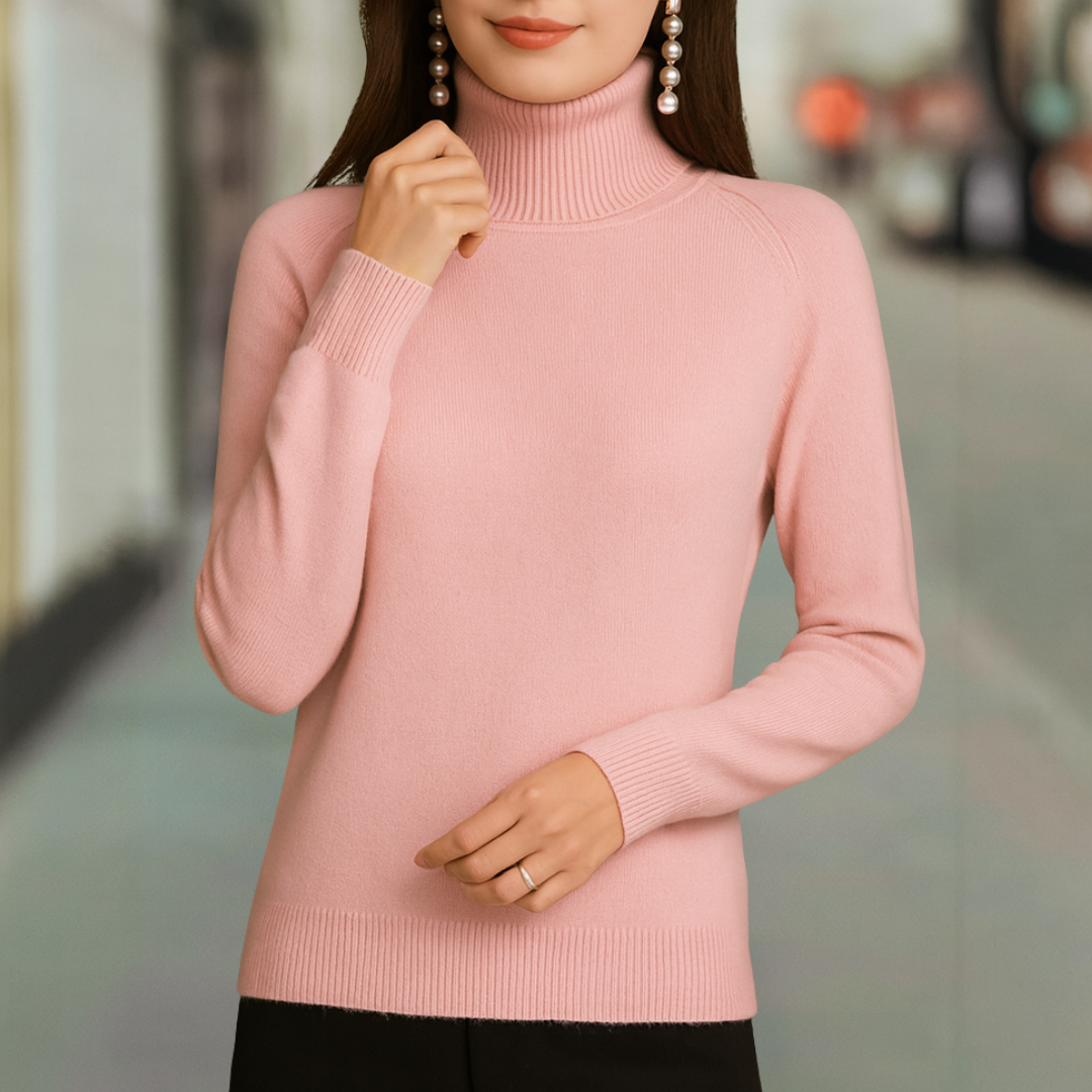 Heather Ultra Soft Classic Pullover Strick Rollkragenpullover