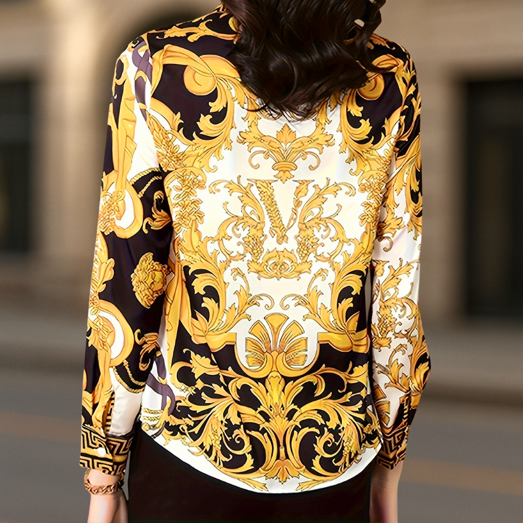 Donna Couture Stil Knopf Bluse für Damen