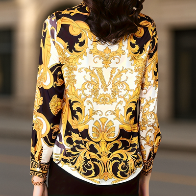 Donna Couture Stil Knopf Bluse für Damen