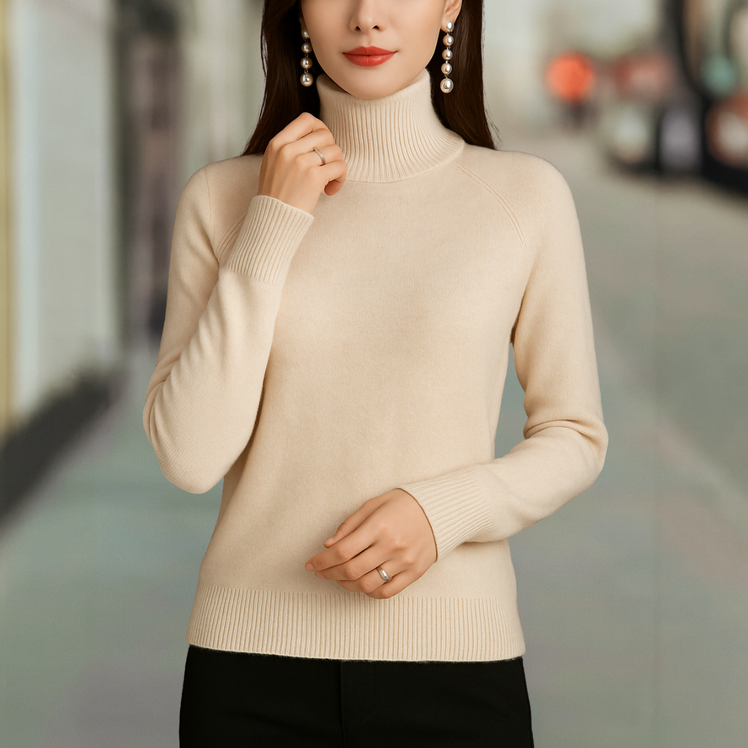 Heather Ultra Soft Classic Pullover Strick Rollkragenpullover