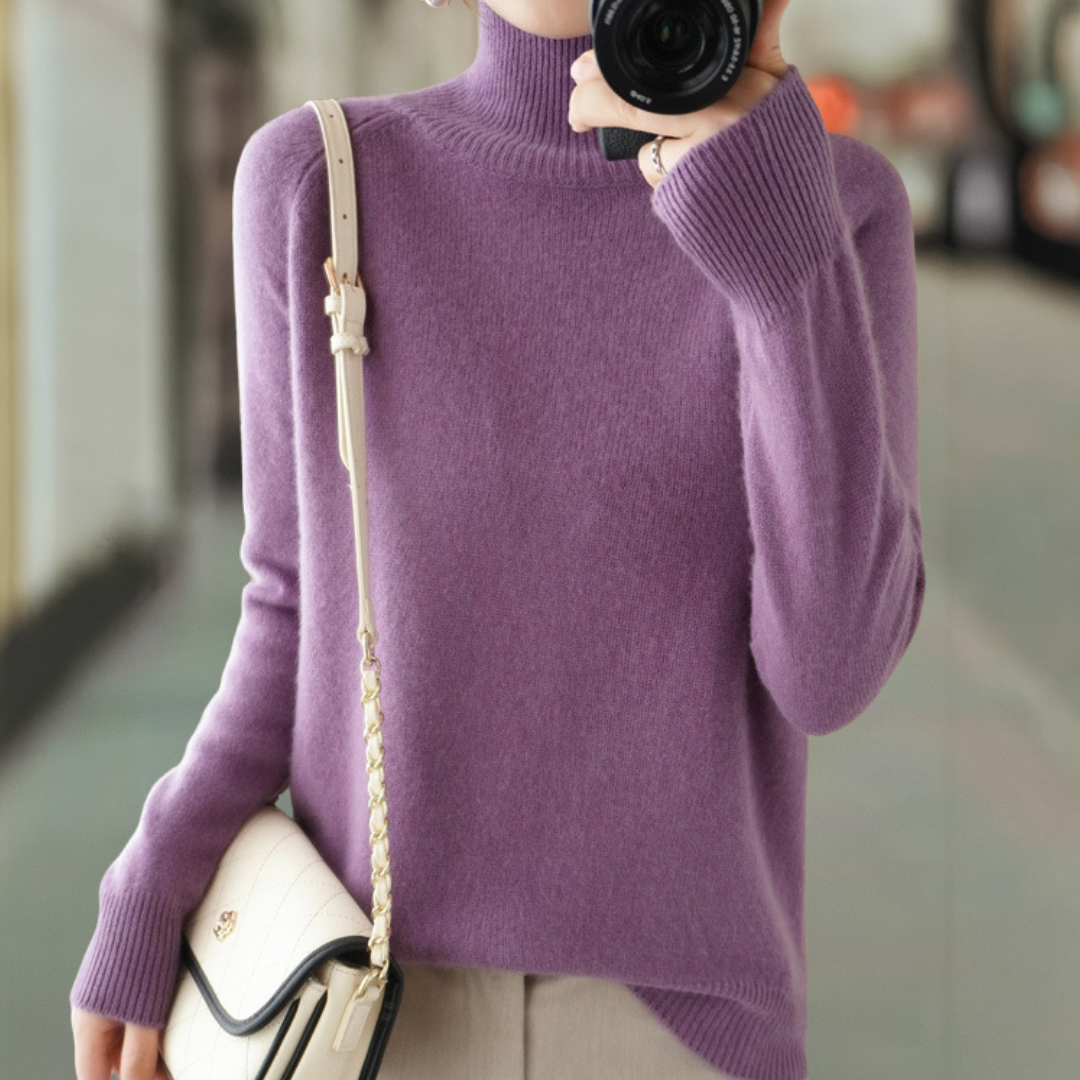 Heather Ultra Soft Classic Pullover Strick Rollkragenpullover