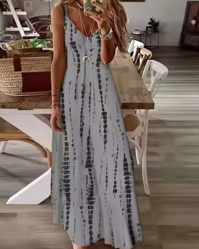 St. Tropez Maxi Tie Dye Ärmelloses Kleid