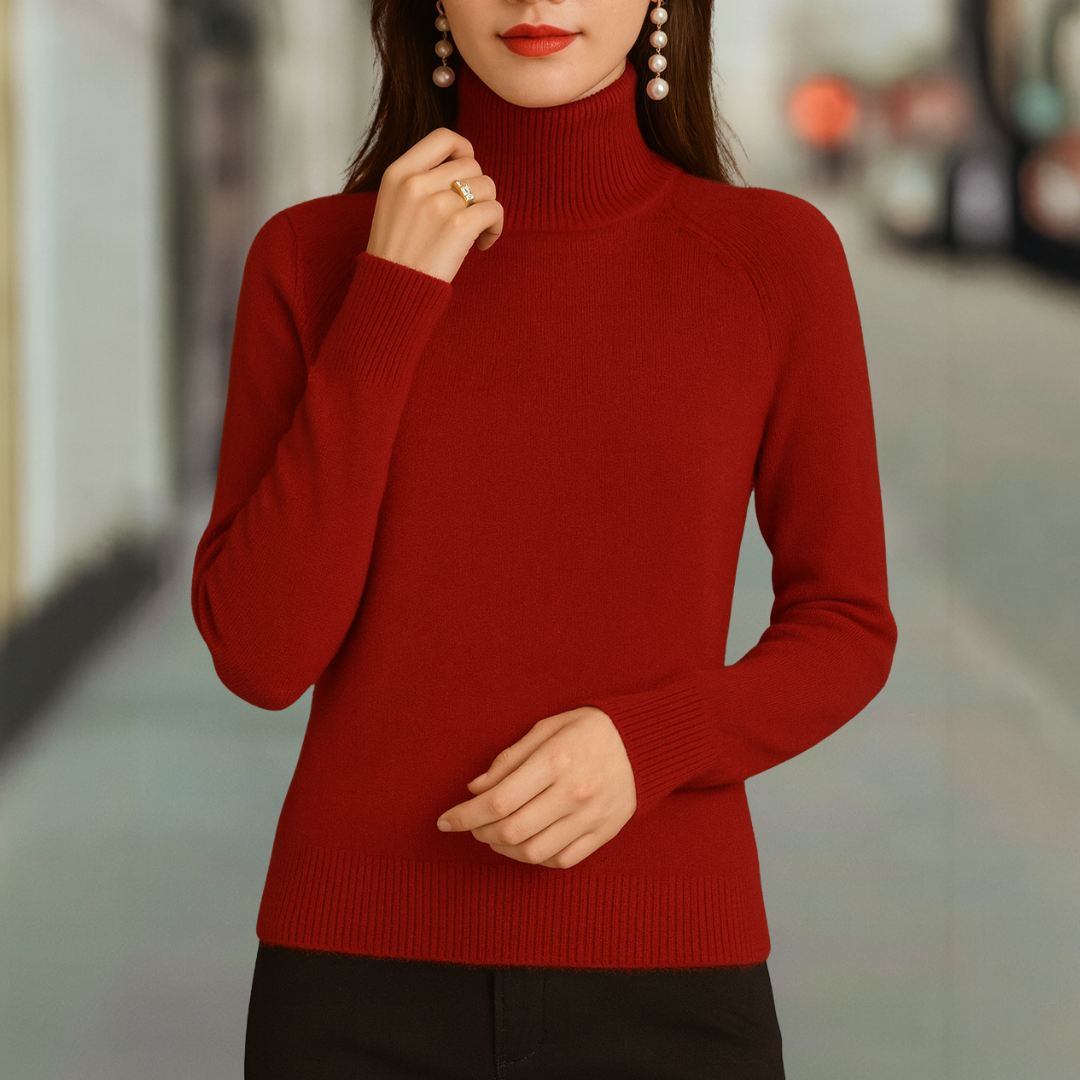 Heather Ultra Soft Classic Pullover Strick Rollkragenpullover