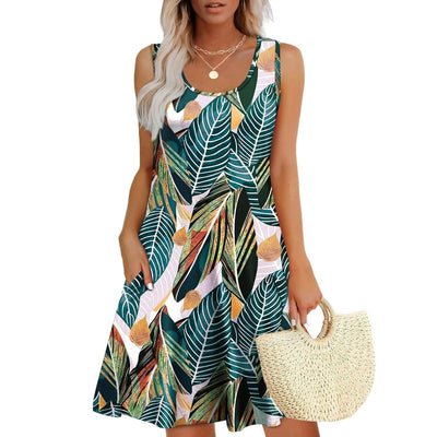 Santorini Ärmelloses Shirtkleid Mit Taschen